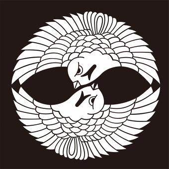 家紋 雀 家紋 雀 家紋,紋,紋章,雀,動物紋,文様,紋様,家系,血すじ,血統のイラスト素材