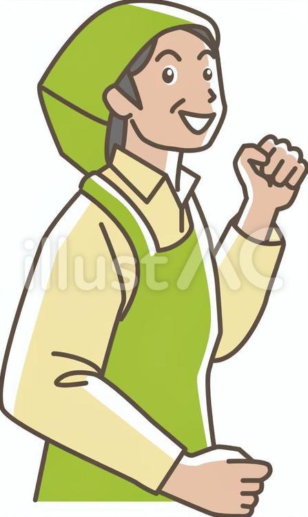 現役シニア シニア,働く,女性のイラスト素材