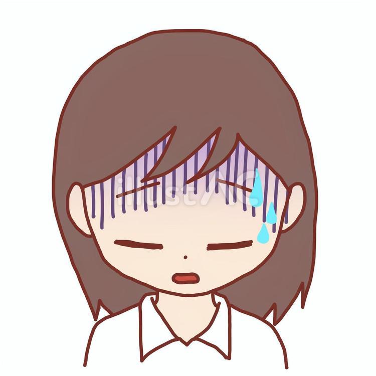 自立神経が不調のイラスト(内科系の疾患 女性,不調,病気のイラスト素材