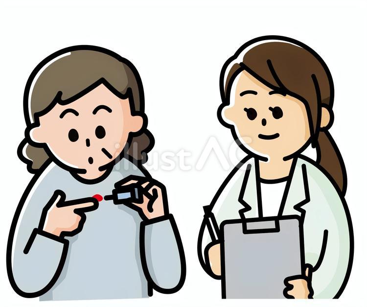 検体測定 人物,薬剤師,検体測定のイラスト素材