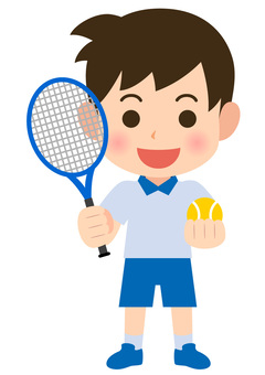 Illustration, tennis, boy, sports, JPG and PNG