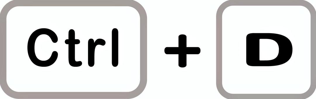 Ctrl+Dのショートカットキー ショートカット,ctrl,d,下,コピー,パソコン,キーボード,シンプル,キー,効率のイラスト素材