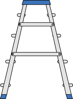脚立　　 脚立,登る,高い,作業,足場,道具,設置,シンプル,線画のイラスト素材
