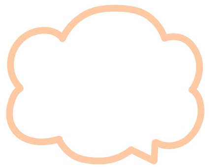 吹き出し　雲型　ベージュ　線画 吹き出し,雲,雲型,ベージュ,シンプル,フレーム,気持ち,セリフ,メッセージ,言葉のイラスト素材