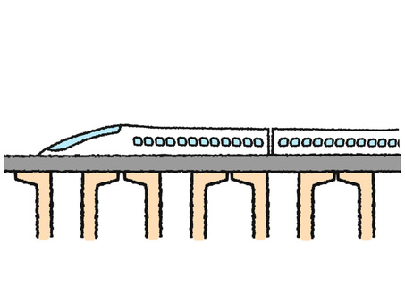 土台 土台,支え,手,乗り物,列車,移動,イメージ,pop調,手描き,挿絵のイラスト素材