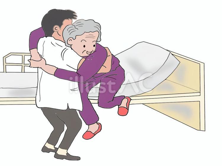 介護士さん 介護士,リハビリ,活動支援のイラスト素材