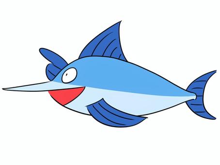 カジキマグロのイラスト カジキマグロのイラスト カジキ,マグロ,鮪,魚,生き物,海,魚類,メカジキ,サカナ,泳ぐのイラスト素材