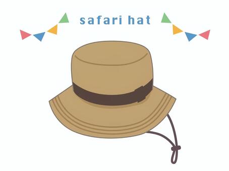 サファリハット（バケットハット） バケットハット,サファリハット,フェス,キャンプ,夏,アドベンチャーハット,アウトドア,日除け,つば広帽のイラスト素材
