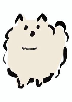 モフモフの犬 モフモフ,かわいい,犬,わんこ,ペット,動物,ふわふわ,シンプル,手描き風,キャラクターのイラスト素材