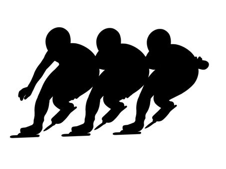 パシュート パシュート,スピードスケート,種目,競技,ウインタースポーツ,運動,冬季,冬,人,人物のイラスト素材