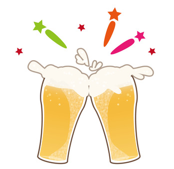 夏 ビール乾杯02, JPG, PNG 和 EPS 夏 ビール乾杯02, , JPG, PNG 和 EPS