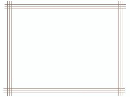 シンプルな茶色の背景 線,三本線,フレーム,枠,タイトル,見出し,飾り,装飾,背景,柄のイラスト素材