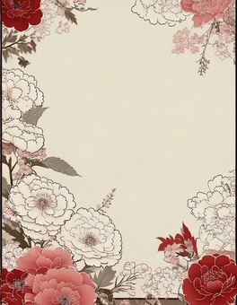 Japanese-style flower frame (vertical), JPG Japanese-style flower frame (vertical), flower, plant, frame, JPG