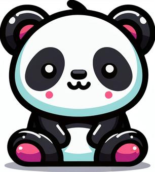 Illustration, panda, animal, tiny, 