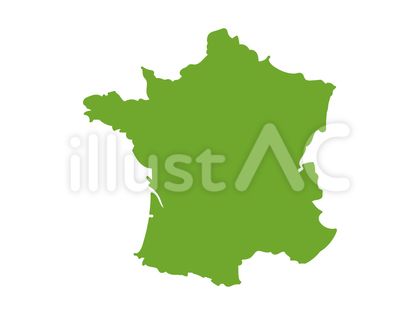 ゆるいフランスの地図(コルシカ島無し)
