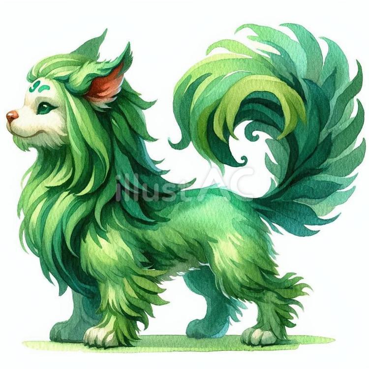 妖精犬クー・シー 妖精,イヌ,姿のイラスト素材