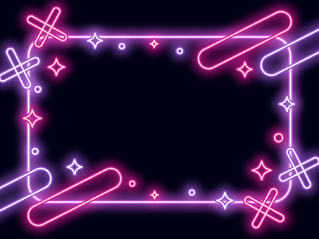 ネオンのメンフィス背景 ピンク 紫