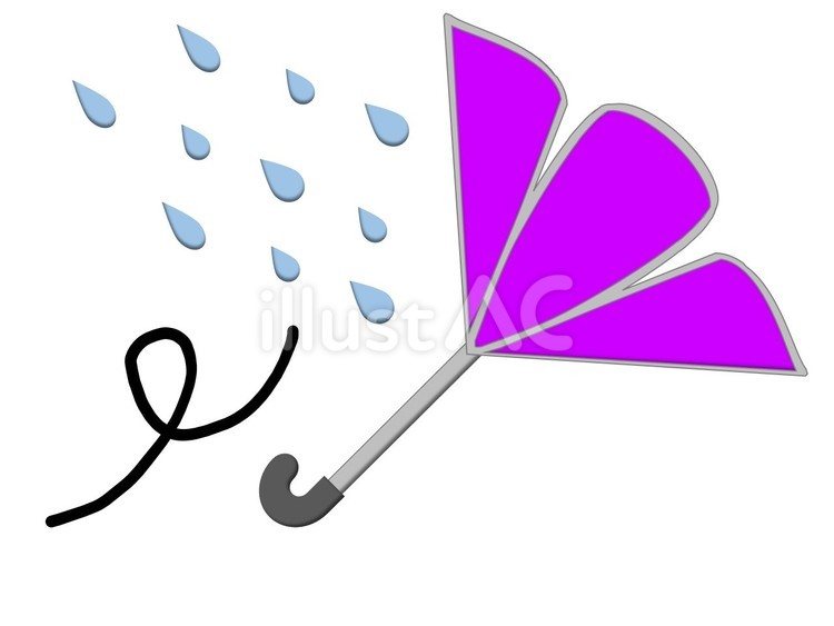 台風5 台風,大雨,風のイラスト素材