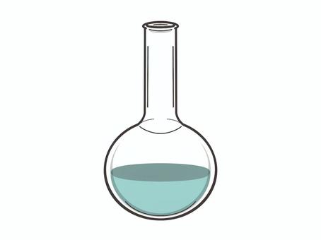 丸底フラスコ 液体入り フラスコ,実験器具,理科,科学,化学,シンプルのイラスト素材