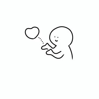 届け私のきもち 気持ち,人,ハート,こころ,感情,愛,やさしさ,癒し,プレゼント,贈るのイラスト素材