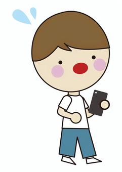 4_People_Men, brown hair, smartphones, surprised, , JPG and PNG