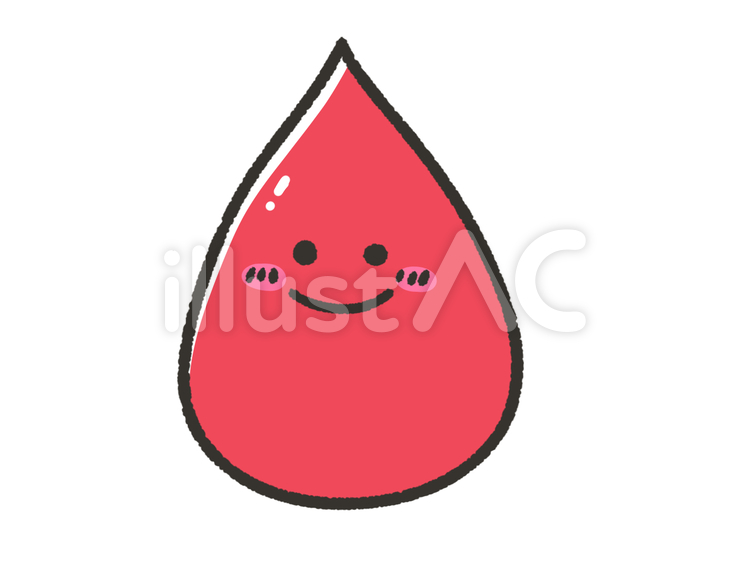 手描きの健康的な血液 血,血液,笑顔のイラスト素材
