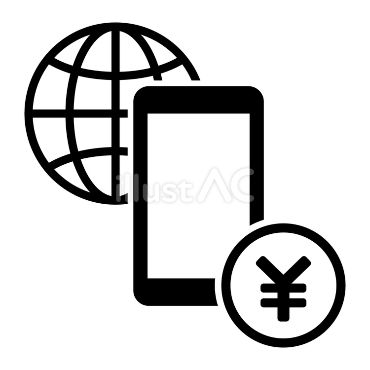 スマホとお金とネットワーク スマホ,料金,インターネットのイラスト素材