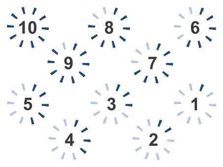 10秒倒計時, 倒计时, 10秒, 9秒。, JPG, PNG 和 AI
