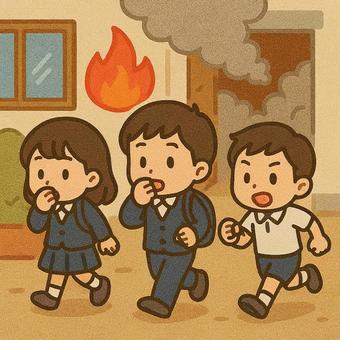 避難訓練の様子