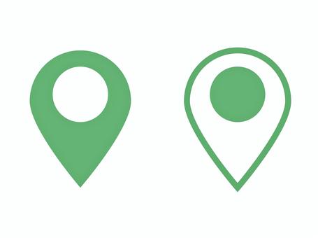 シンプルな地図アイコン 緑 地図,アイコン,マップ,ナビ,位置,ピン,シンプル,案内,マーク,緑のイラスト素材