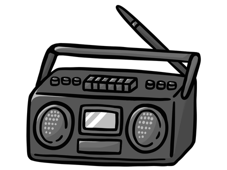 ラジカセ ラジカセ ラジカセ,カセット,テープ,プレーヤー,音楽,音,レトロ,昭和,平成,懐かしいのイラスト素材