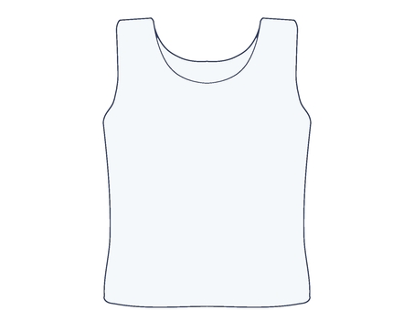 タンクトップ(ワイドショルダー) タンクトップ,男性用インナー,肌着,下着,男性,アンダーウェア,トップス,衣類,シンプル,清潔感のイラスト素材