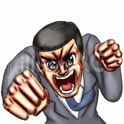 やる気に満ちたサラリーマン