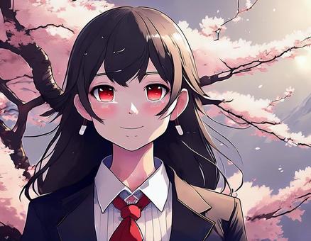 桜の木の下で