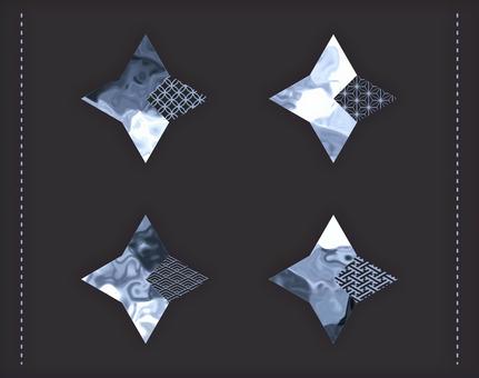 青白ダイヤ和柄ハイグロスマーブルアイコン ハイグロス,マーブル,セット,ダイヤ,アイコン,抽象,青,白,グレー,星のイラスト素材