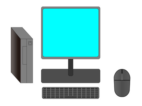 Desktop PC illustration (1), , JPG, PNG and AI