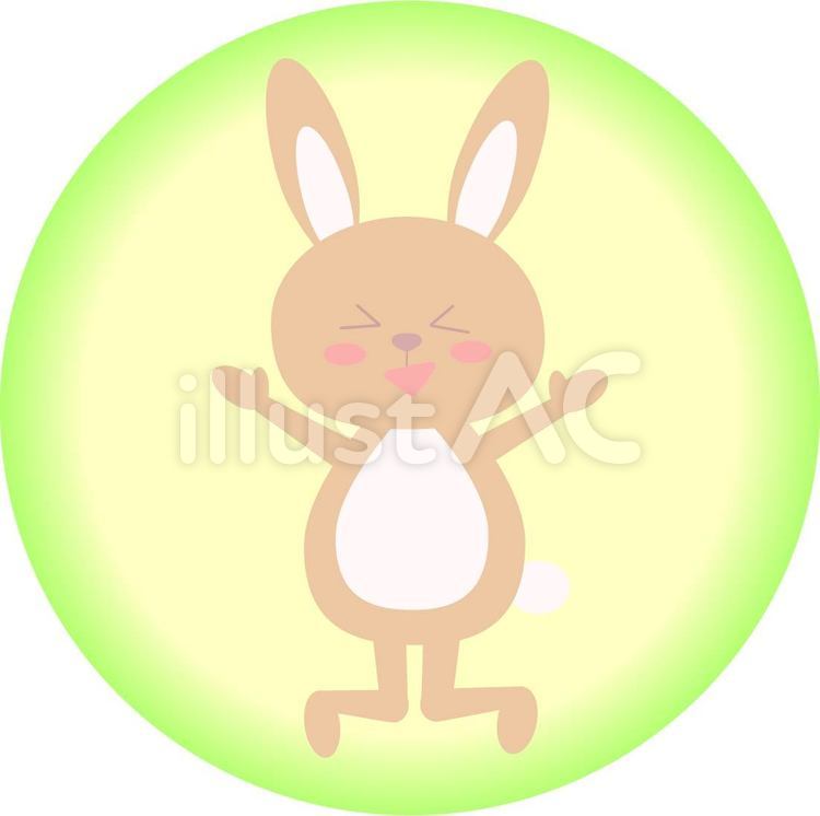 ウサギ　アイコン ウサギ,アイコン,円のイラスト素材