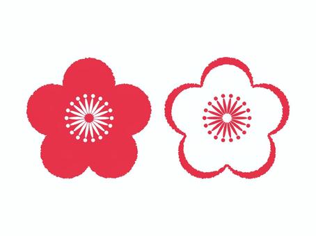 Illustration,  Illustration, plum pattern, flower pattern, plum,