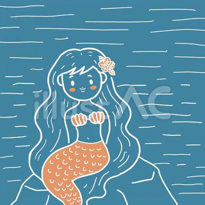 人魚イラスト - No: 25254636｜無料イラスト・フリー素材なら