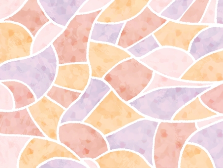 ステンドグラス風背景（赤系色） ステンドグラス,背景,赤色,暖色,ガラス,キラキラ,模様,教会,水彩,手描きのイラスト素材