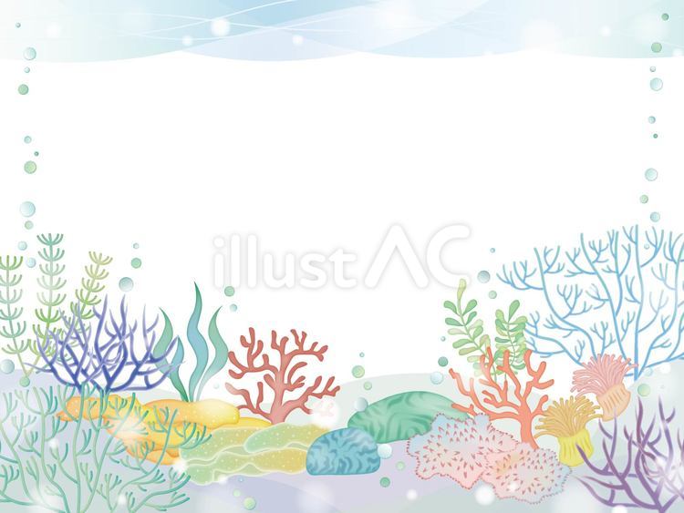 海の中のカラフルな生き物1 夏休み,海の日,海のイラスト素材