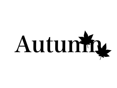 「秋」紅葉ロゴ 秋,ロゴ,紅葉,葉っぱ,11月,10月,晩秋,植物,アイコン,木の葉のイラスト素材