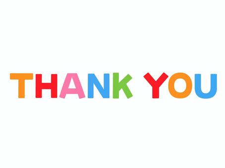 thank you カラフル文字 カラフル,thank,you,サンキュー,thankyou,ありがとう,感謝,英語,英字,文字のイラスト素材