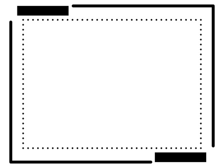 モノクロのシンプルな四角い装飾フレーム 四角,背景,横,モノクロ,フレーム,あしらい,飾り枠,コピースペース,装飾,見出しのイラスト素材