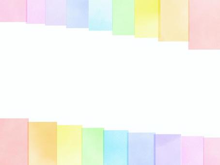 rainbow pattern frame, watercolor, rainbow-colored, frame, JPG and PNG