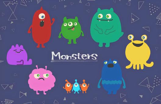 various monsters, monstro, o estrangeiro, colorido, JPG, PNG and AI