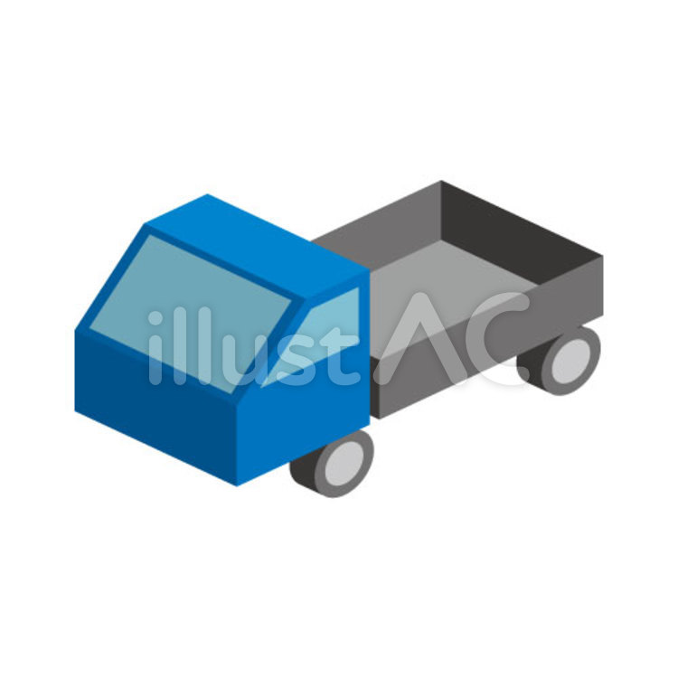 軽トラック(線無し) 軽トラック,トラック,荷台のイラスト素材