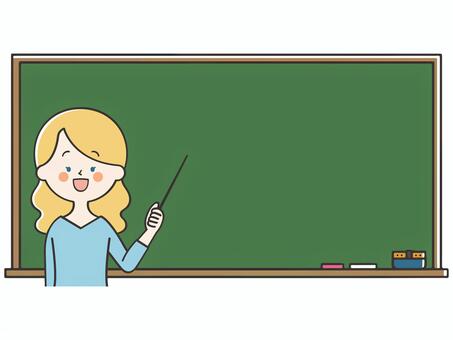 授業をする白人女性 外国人,女性,英語教師,英語,外国語,説明,教える,解説,プレゼン,発表のイラスト素材