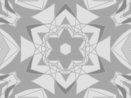 灰色メイン万華鏡柄背景 グレイ,万華鏡柄,背景,壁紙,線,点のイラスト素材