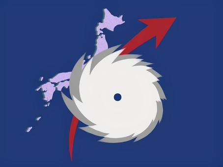台風のイラスト_1 台風,大型,強い,接近,上陸,強風,暴風,暴風雨,直撃,8月のイラスト素材
